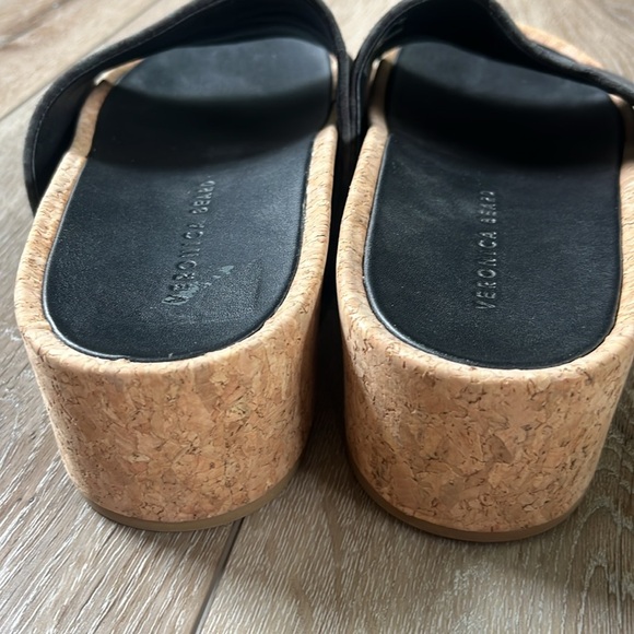 Veronica Beard Dresdyn Platform Cork Slide Sandal in Leopard Suede - Picture 5 of 10